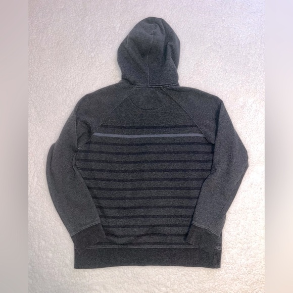 RVCA Striped Full Zip Hoodie Gray Mens XL - Picture 2 of 6